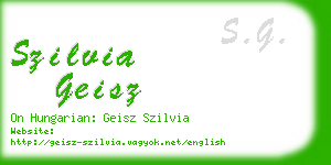 szilvia geisz business card